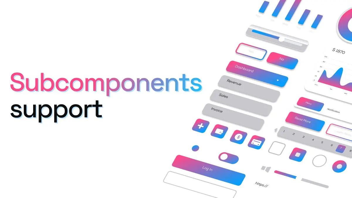 A group of components from a design system.