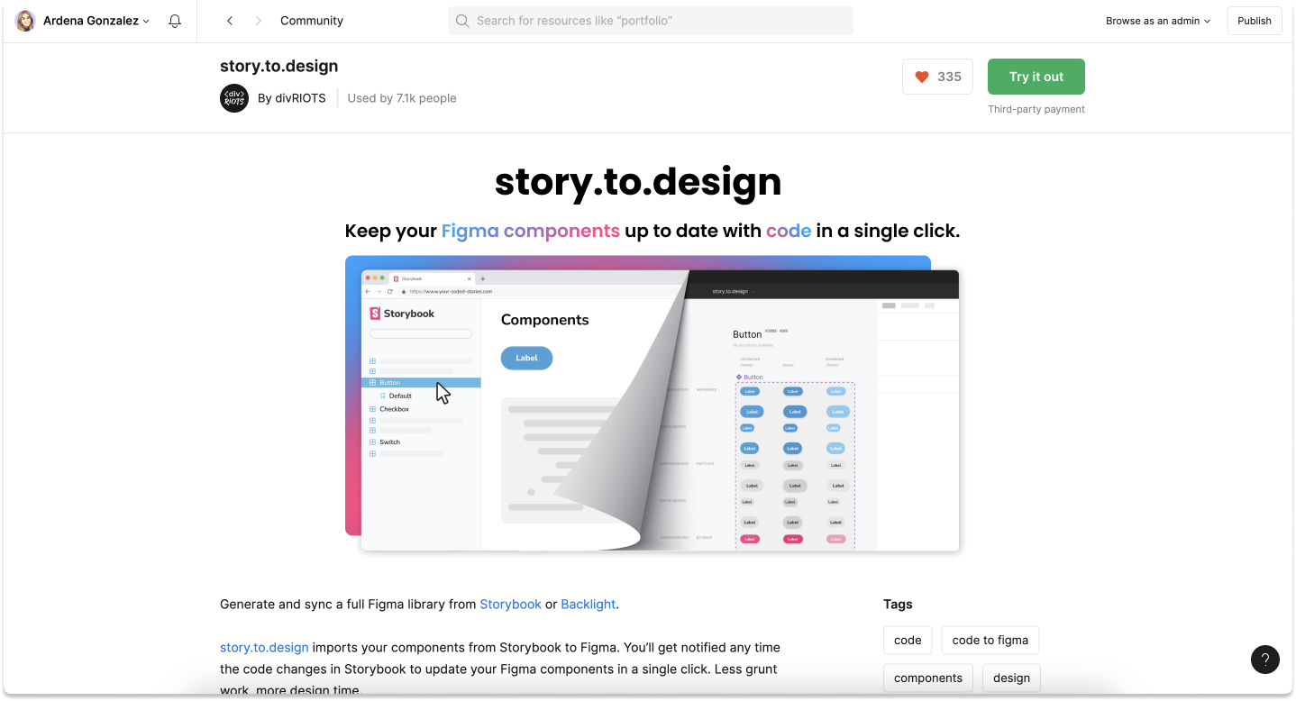 Download the story.to.design plugin
