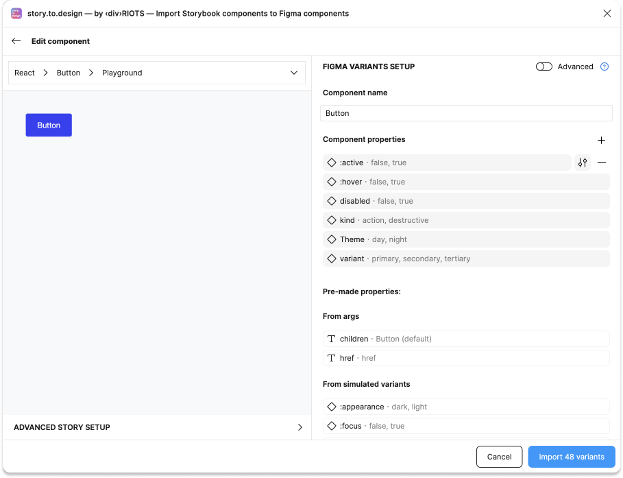 Edit component properties