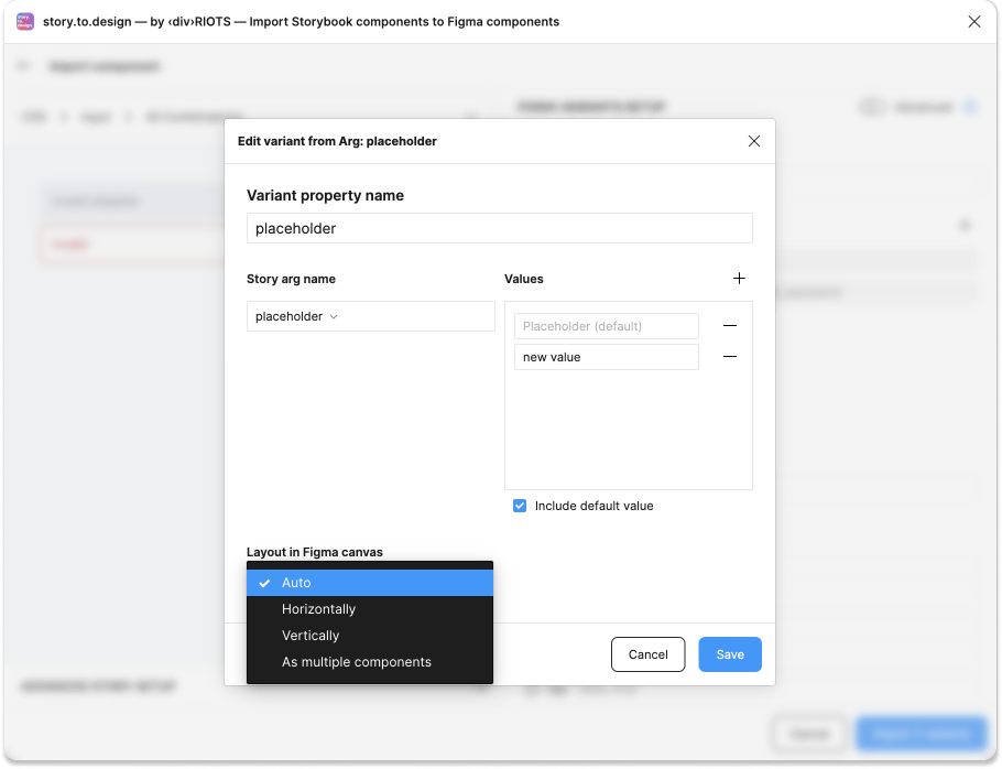 Manually adding component properties and values