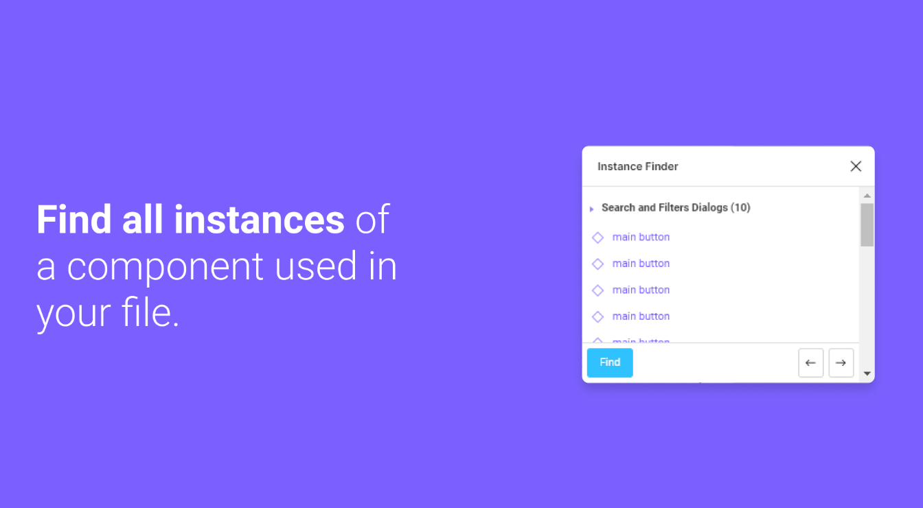 screenshot of Instance Finder plugin UI