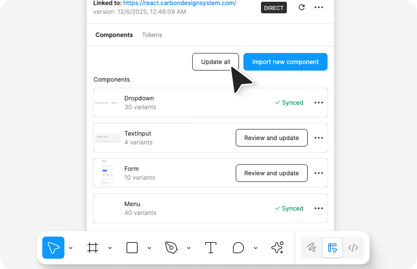 screenshot of keeping components in Figma sycned with Storybook via story.to.design