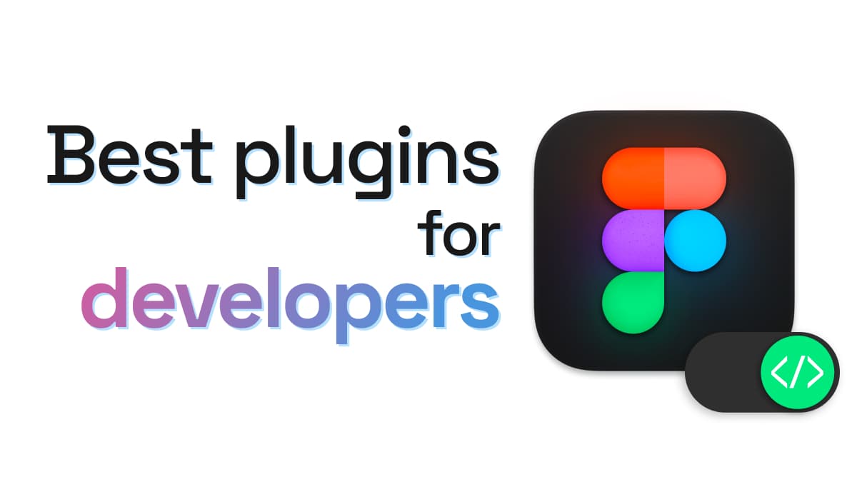 Title Best Figma plugins for developers and the Figma logo.